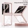 Samsung Galaxy Z Flip 8 Transparent Airbag Case with Rotating Shaft and Full Coverage