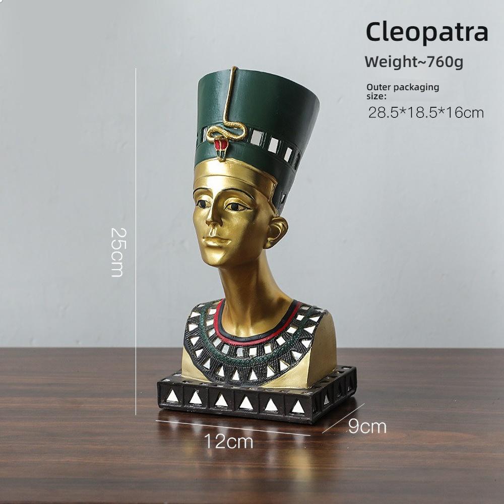 Egyptian Sphinx Resin Statue - Pharaoh Lion Body Human Face Sculpture, Hand-Painted Pyramid Guardian Isis Goddess Inspired Craft