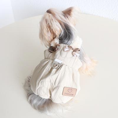 Autumn and Winter New Love Rabbit Pumpkin Traction Skirt Dog Cat Clothing Pet Clothing Strap Bubble Skirt Puppy Clothes