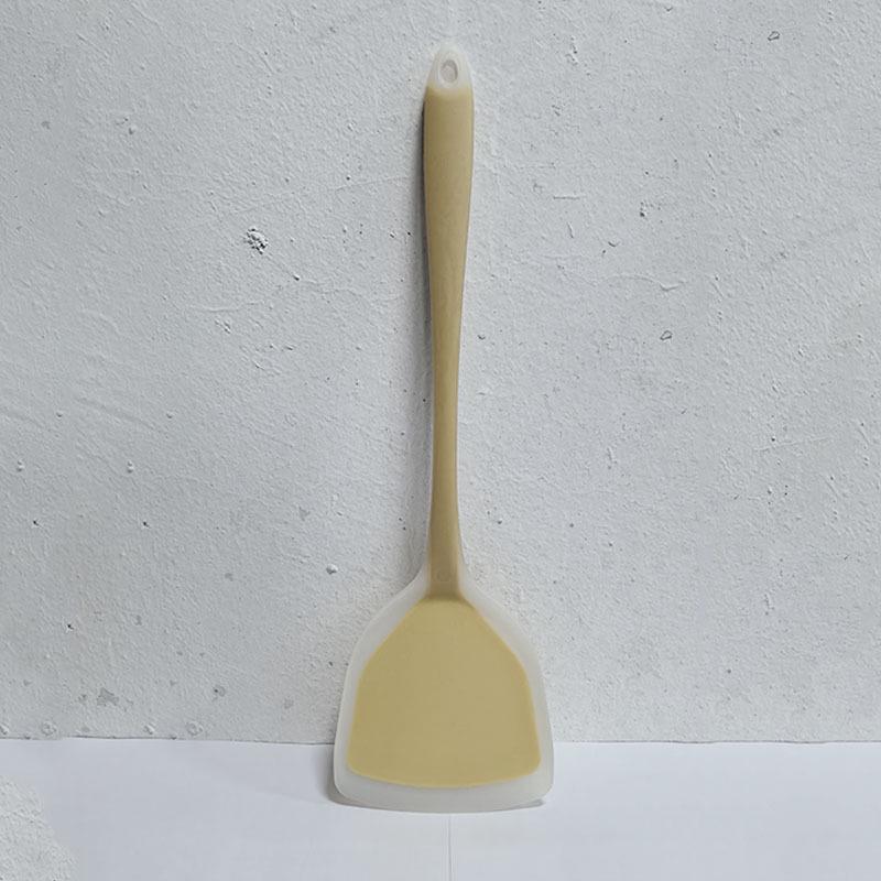 Цветная высокотемпературная силиконовая лопатка - антипригарная кухонная утварь жёлтый