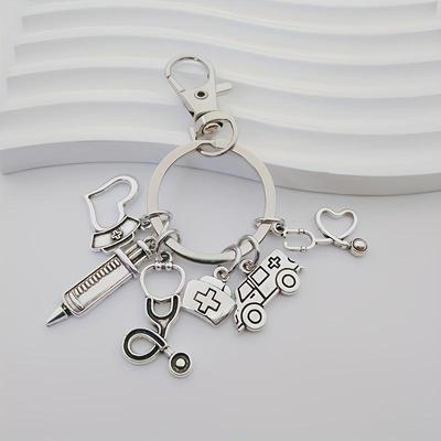 Cross-border E-commerce Nurse Cap Syringe Stethoscope Keychain Pendant