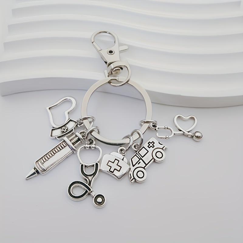 Cross-border E-commerce Nurse Cap Syringe Stethoscope Keychain Pendant