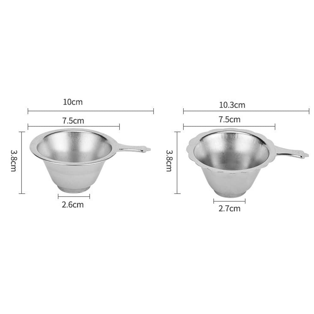 TIYEP Tea Strainer, Fine Mesh, for Straining Black Tea Leaves (5, 2#)
