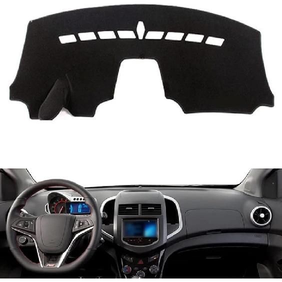 Fit for Chevrolet Sonic/Aveo 2012-2016 LHD, Car Dashboard Cover,Dash Cover Mat, Dashboard Cover Pad Carpet Protector, Lhd/Black Edge Lhd/Red Edge