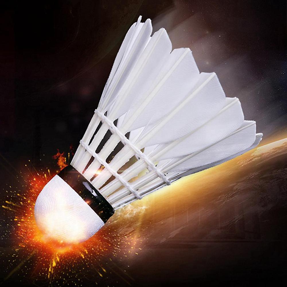 New 12 Pcs White Badminton Ball Shuttlecocks Sport Training Game