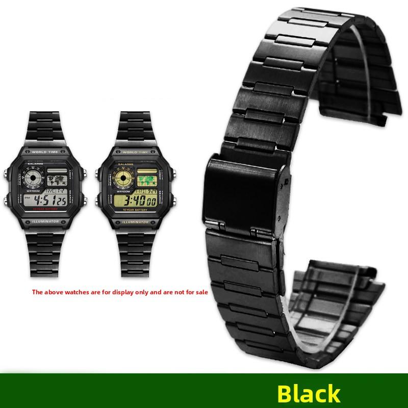 18mm nerezový řemínek k hodinkám pro Casio řady A158/159/A168/169/F91W AQ-S810/AE1200/1300 Kovový řemínek na hodinky Pánský Dámský Náramek