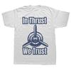 Neues lustiges In Thrust We Trust Flugzeug Düsentriebwerk RC Pilot Fliegen Grafik Tops Herren T-Shirt Sommer Hip Hop Kurzarm T-Shirts