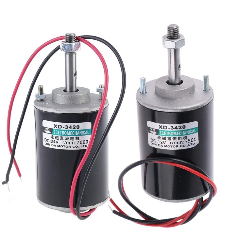 Motorreductor Eléctrico de Alta Velocidad 3500RPM 12V 30W Magnético Permanente