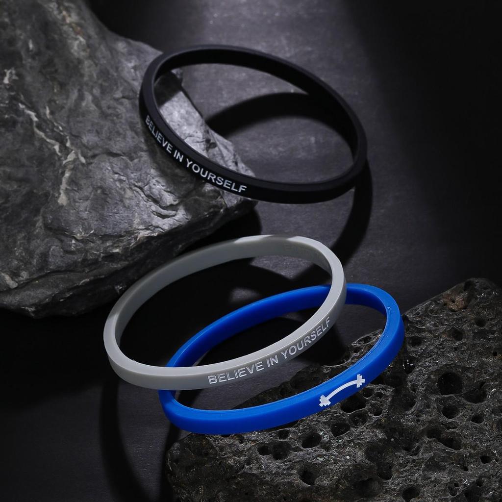 Believe in Yourself Silicone Bracelet - Unisex Sports Inspiration