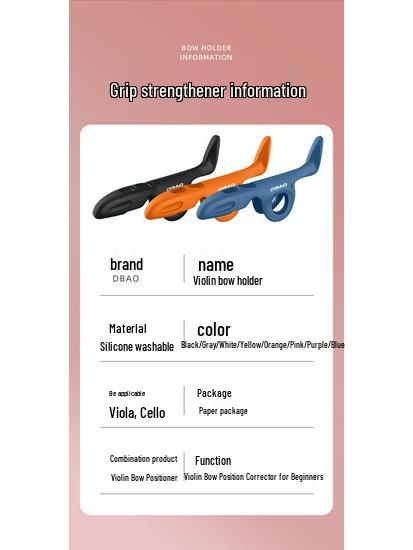 Violin & Viola Bow Grip Corrector and Holder Teaching Aid