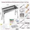 Stainless Steel BBQ Grill with Galvanized Net