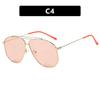 Gafas de Sol con Forma de Sapo Montura Grande Moda Tendencia UV400 Gafas de Sol Metálicas para Mujeres Hombres