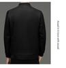 Men's Thick Warm Wool Tweed Stand-Collar Jacket for Spring and Autumn - Ideal for Middle-Aged Business Casual Wear