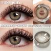 FUNSACHY 1 Pair Korean Lenses Colored Contact Lenses for Eyes Natural Round Black Brown Lens Beautiful Pupil Color Eye Contacts