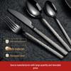 Cross Hammered Stainless Steel Cutlery Set - Luxury Knife, Fork, Spoon & Dessert Spoon