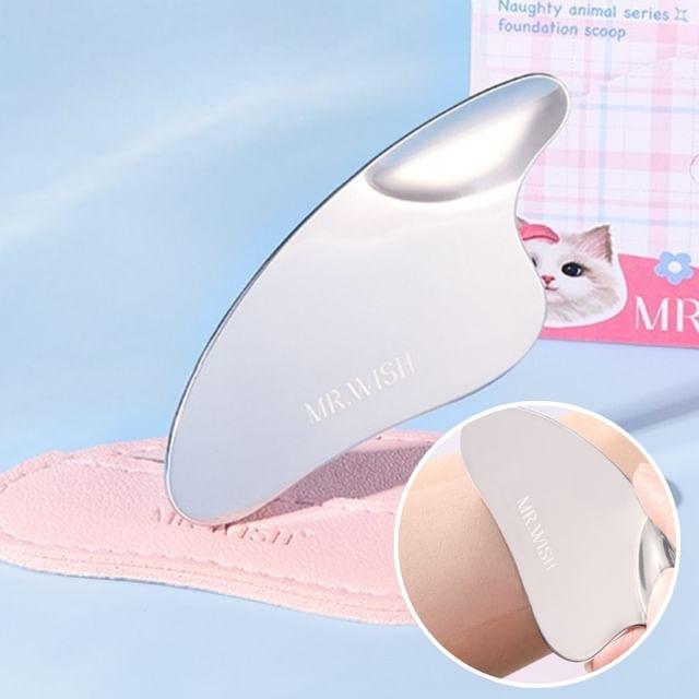 Worthbuy - Stainless Steel Makeup Foundation Scraper Silver