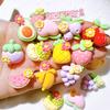 10Pcs New Cute Watermelon, Strawberry, Grape, Cherry Fruit Flat Back Resin Scrapbooking DIY Jewelry Craft Decoration Accessorie