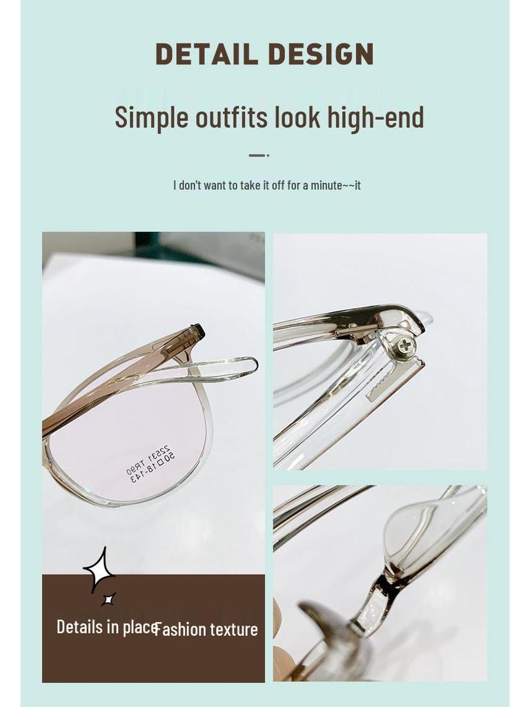 TR90 Ultralight Women's Myopia Glasses: Retro Oval Frame for Small Faces