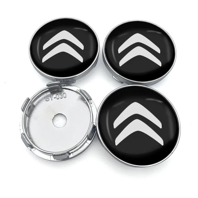 4pcs 60mm Car Wheel Center Hub Cap Rim Cover Emblem Stickers For Citroen C2 C3 C1 C4 C5 C6 DS3 DS4 Xsara Berlingo Saxo Picasso