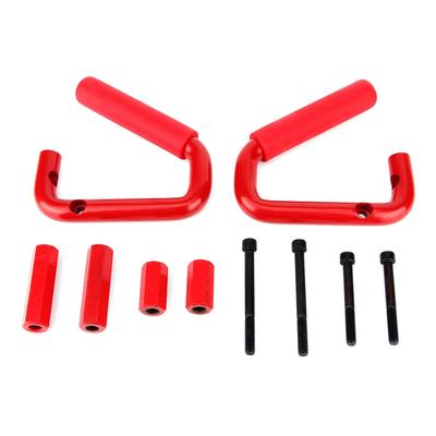 Stop Aluminium Antypoślizgowe Przednie Uchwyty Pasażera Akcesorium Pasujące do Jeep Wrangler JK 2 4 Drzwi 2007 2019 Czerwony