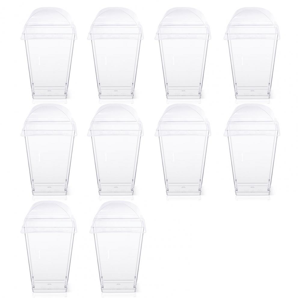 Disposable Mousse Cup with Lid Cheesecake Pan with Lid 10pcs Stackable Reusable Plastic Dessert Cups for Parties