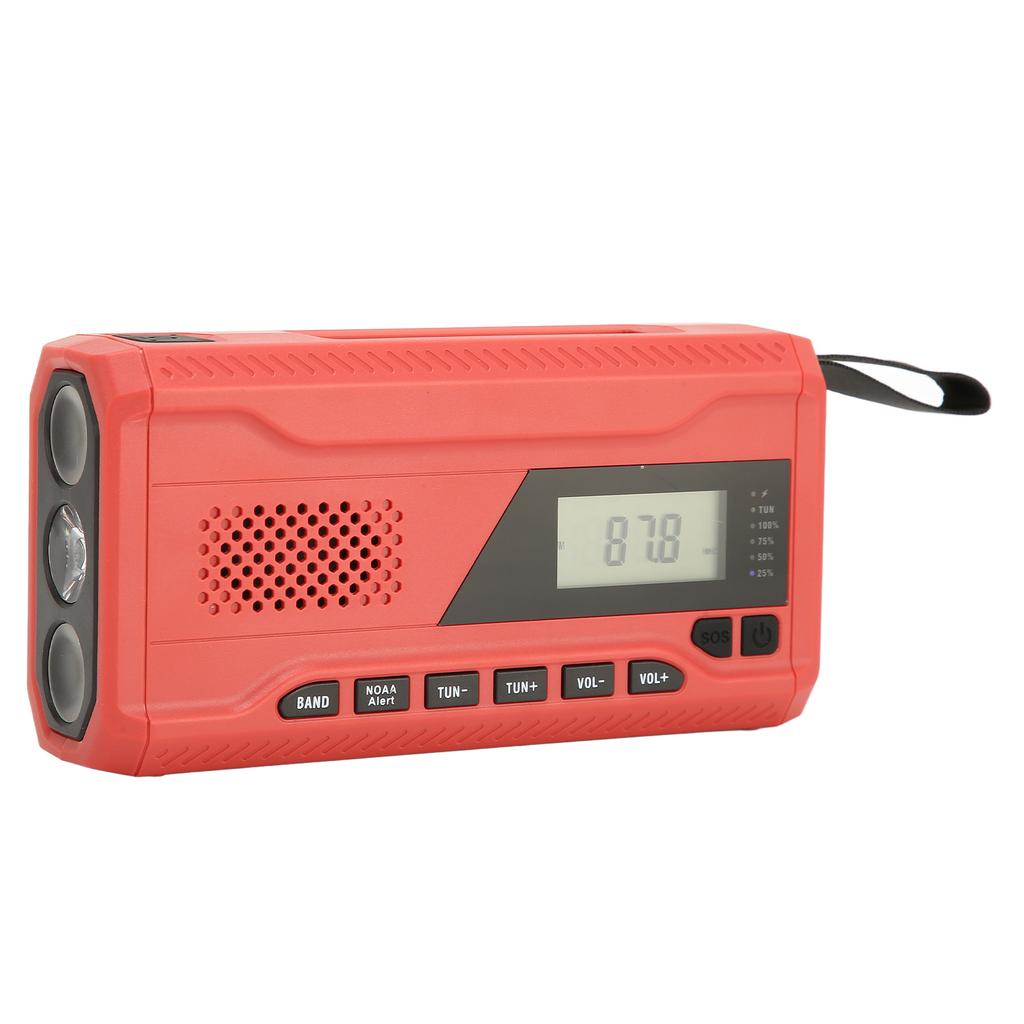 Handkurbel Notfallradio Multifunktionales FM AM WB Tragbares Solarradio für Haushaltsnotfall Ou