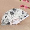 Chinese Style Hand Held Flower Fan Flower Pattern Chinese Dance Fan Bamboo Folding Fan  Party