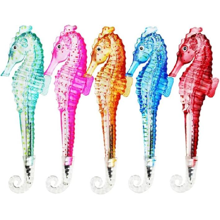 Abhay Glitter Fish Pen Gifts Fashion Fish Pens 10 Pack Creative Pen for Fish Decor Party Supplies Seahorse Pen