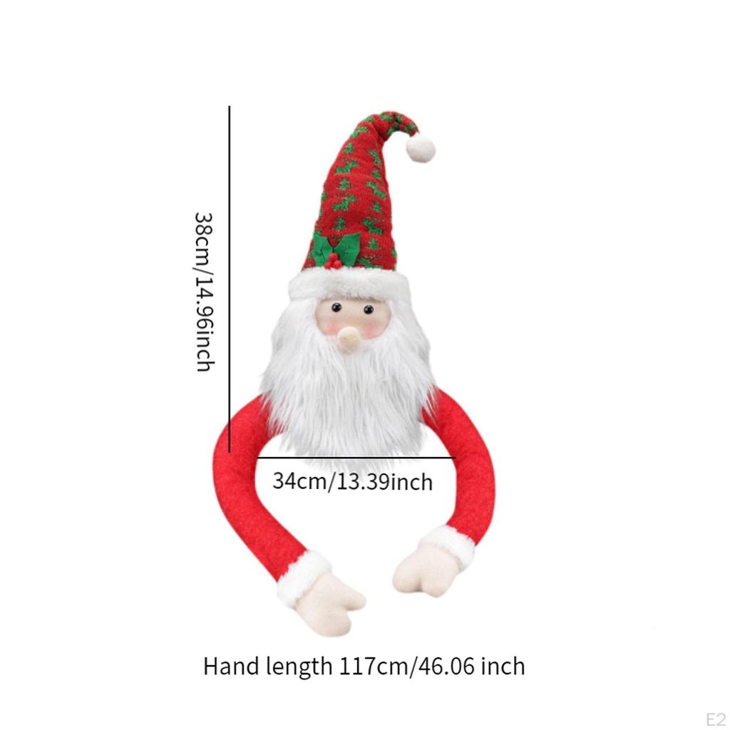 Christmas Doll Shaped Ornament with Hat And Flexible Arms, Versatile for Family