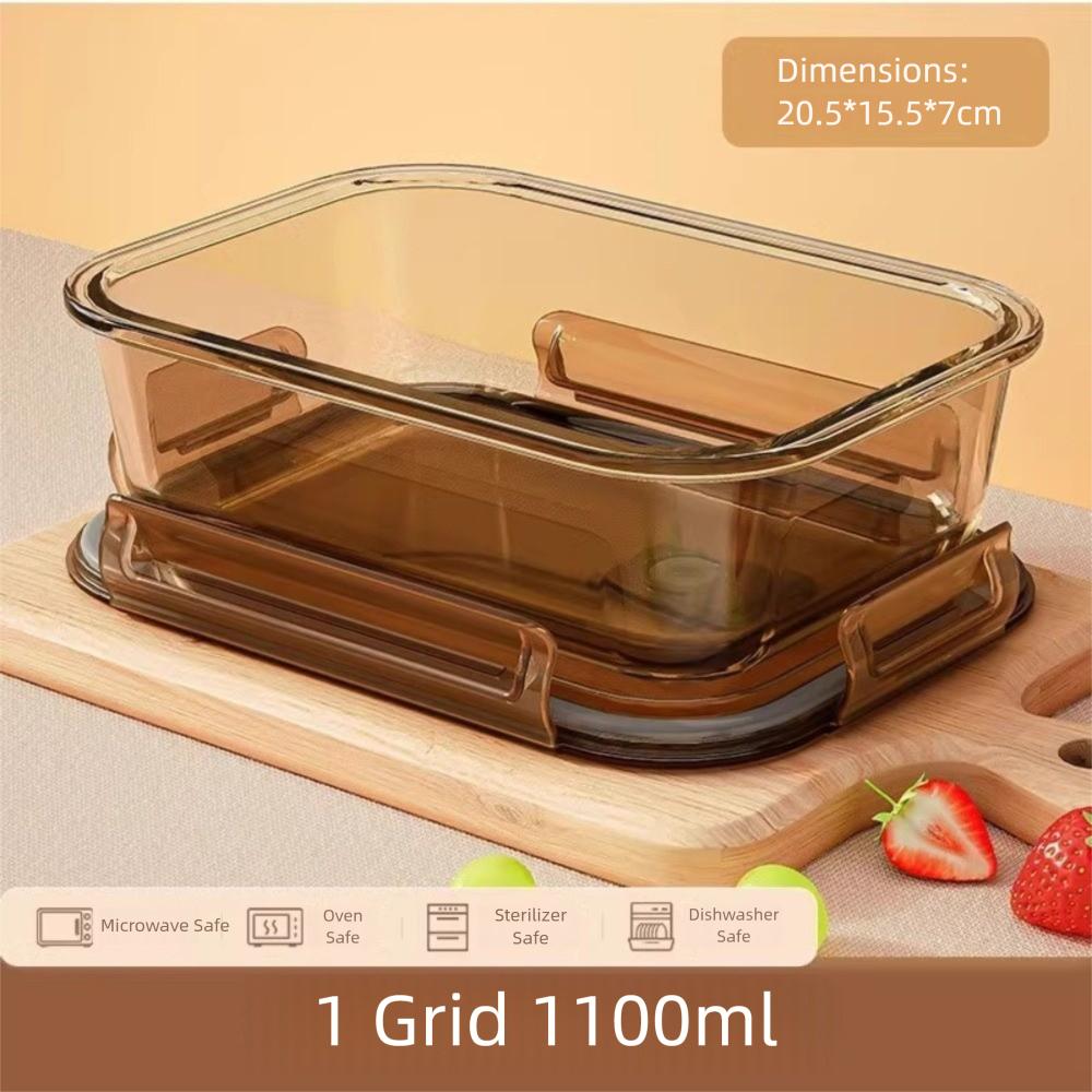 

Термостойкий ланч-бокс, контейнеры для хранения еды в микроволновой печи, новый контейнер для фруктового салата, упаковка для ланча 1 Grid 1100ml