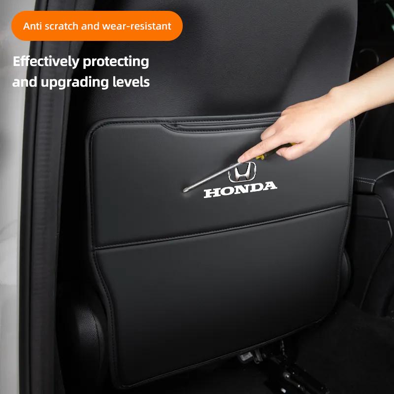 Leather Car Seat Protection Pads Pocket Storage Mat For Honda Civic Accord Crosstour Spirior Odyssey Avancier UR-V Sienna CR-Z IH6