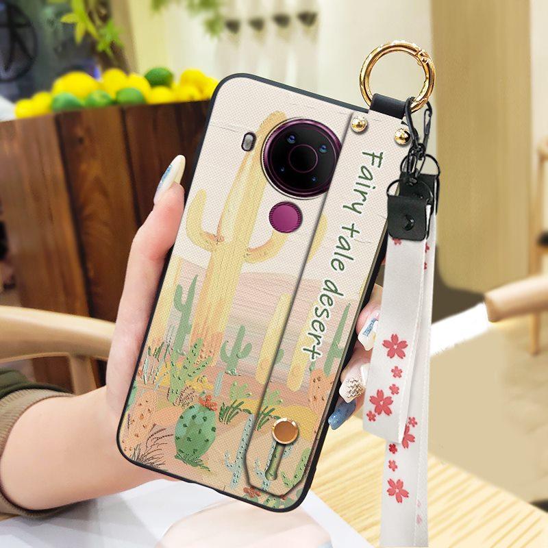 Anti-dust Wristband Phone Case For Nokia 5.4 Lanyard Protective Dirt-resistant Ring Phone Holder Waterproof Durable