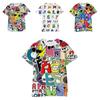 T-shirt Casual Unisex Alphabet Lore Cosplay Top Per Bambini