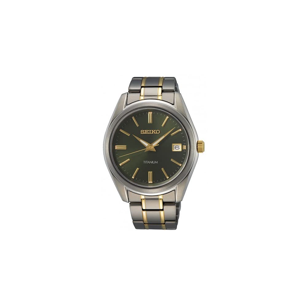 Seiko Pánské hodinky SEIKO Overseas Model Quartz Titan Safírové sklo Zelené SUR377P1 [Reverse Import]
