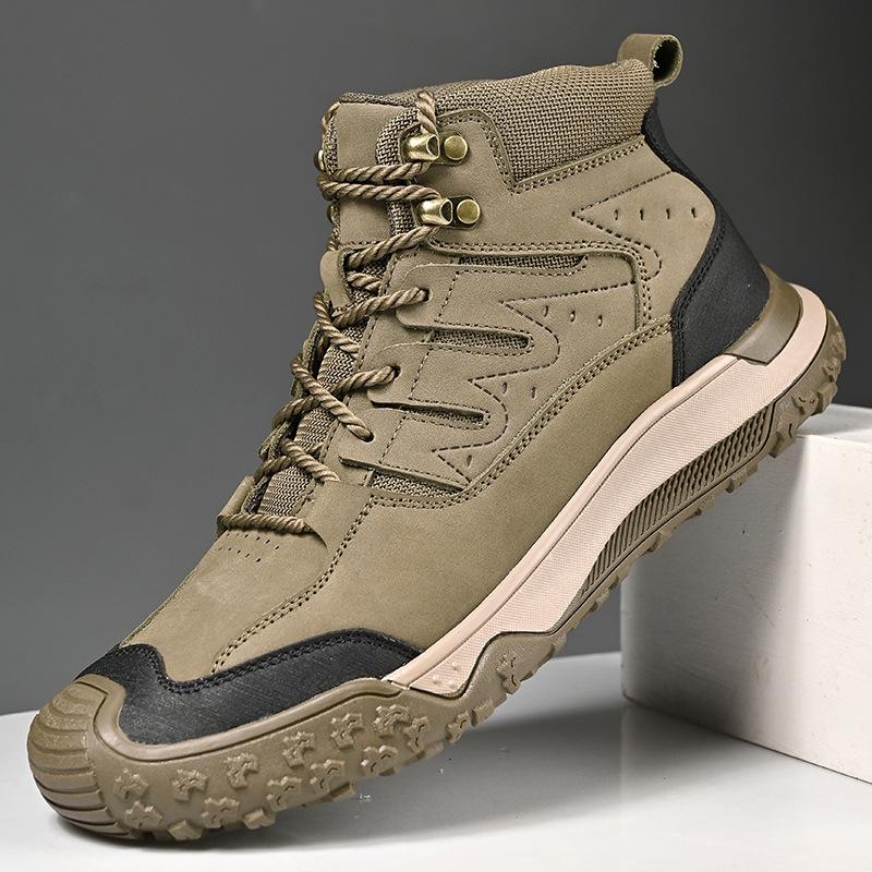 

20240 winter new foreign trade live broadcast hot-selling outdoor tooling boots high-top leather outdoor mountaineering casual boots 44 хакі