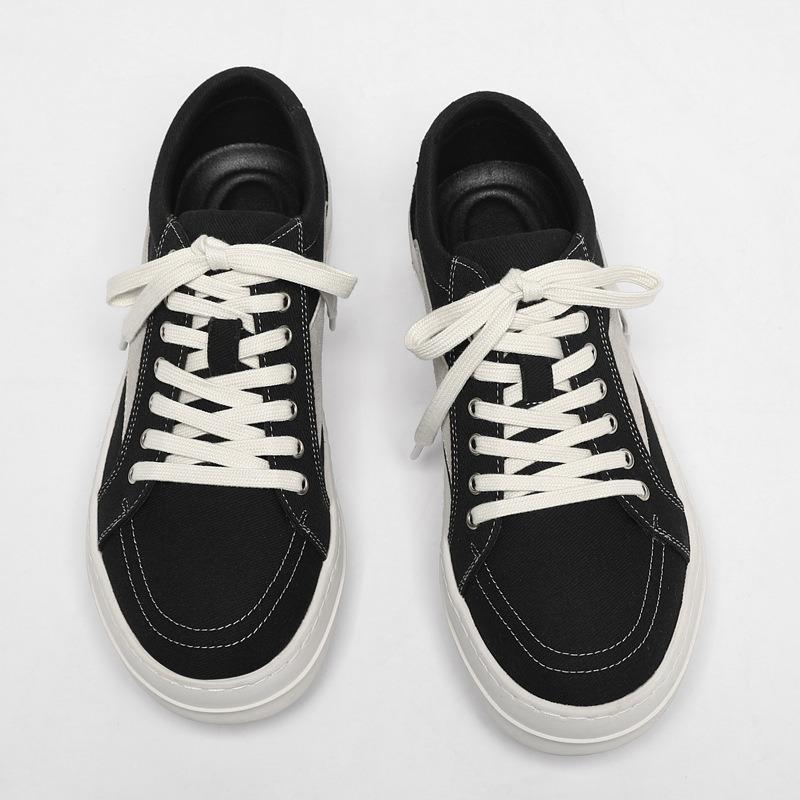 New Small Triangle Milk Fragrance Thick-soled Versatile Men's Sports and Leisure Board Shoes Men's Ro Shoes Breathable Canvas Shoes Tide