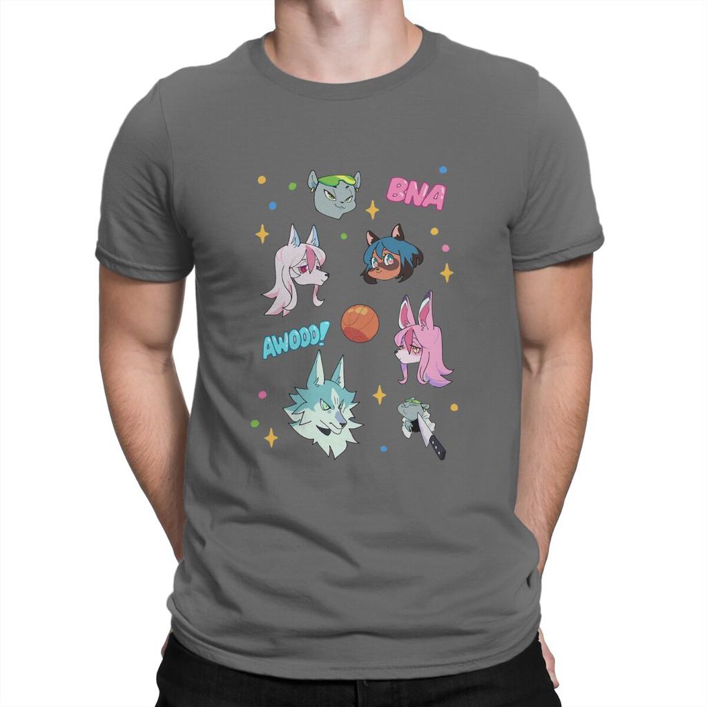 Sticker Set Hip Hop TShirt BNA Brand New Animal Casual T Shirt Hot Sale Stuff For Adult