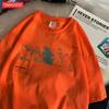 Summer Cotton WomenS TShirts Japanese Vintage Cats Printing Short Sleeve ONeck Breathable Loose Tops Casual Female Clothes