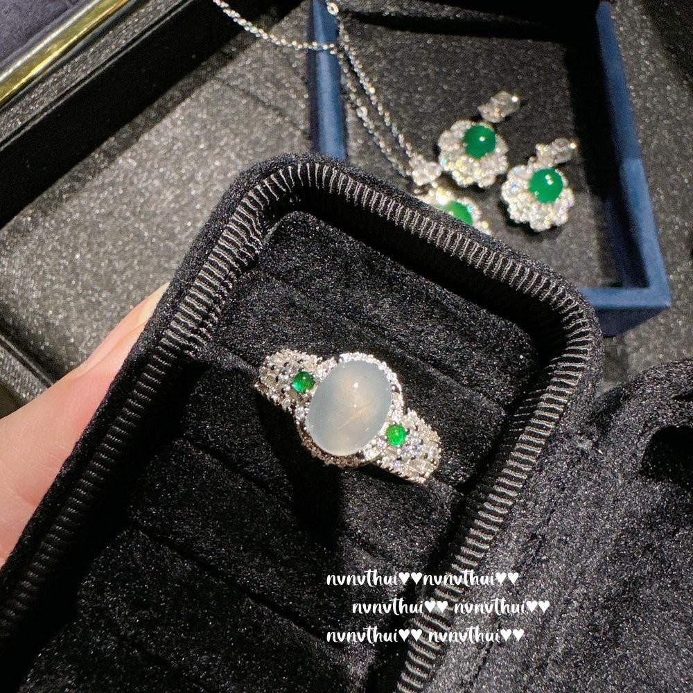 Chalcedony Agate Sunflower Gem Necklace, New Chinese Style, Chalcedony Flower Zircon Earrings, Set