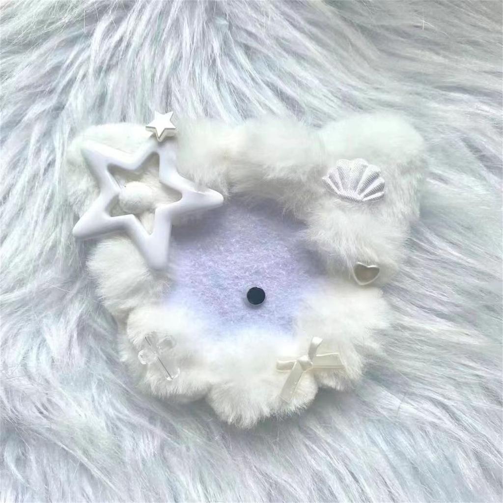 Cartoon Cats Ear Badge Holder 58mm Badge Case Plush Cats Ear Badge Pin Sleeve For Women Student And Cosplay Enthusiasts