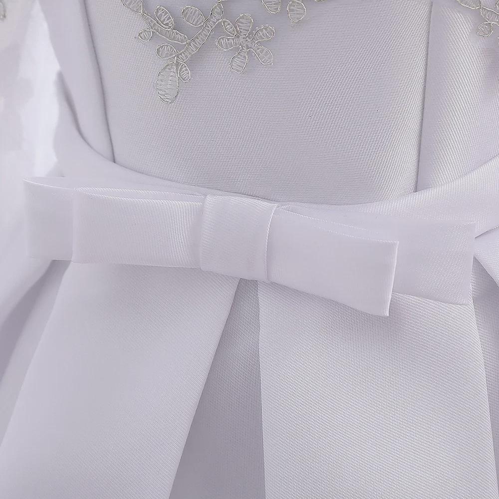 Baby Girl's Long-Sleeved Flower Princess Dress for First Birthday