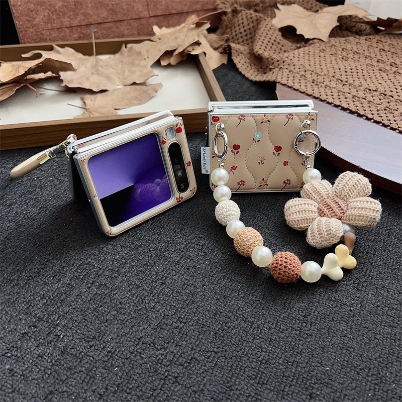 Huawei Purax 3D Floral Foldable Phone Case W/ Lanyard