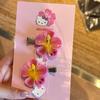 2Pcs Kawaii Sanrio Black Skin Hello Kitty Hairpin Sweet Girls Cute Cartoon Bangs Side Clip Creative Headdress Birthday Gifts
