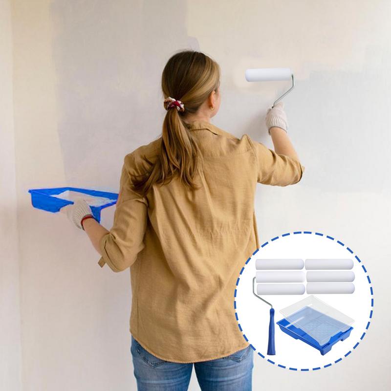 Farbroller Werkzeuge Schaumstoffapplikator Hausmalwerkzeug Farbstabroller Für Heimrenovierung Bastelarbeiten An Schränken Möbeln