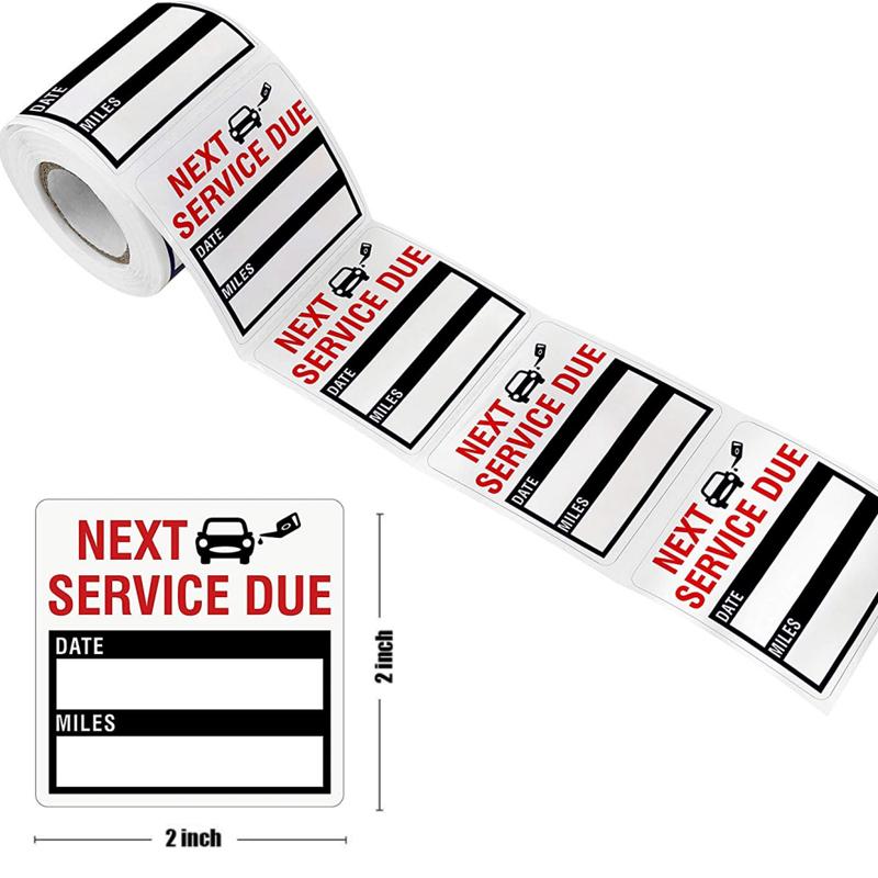 

100-300pcs/roll Oil Change Maintenance Service Reminder Stickers Window Sticker Adhesive Labels Car Sticker NEXT SERVICE
