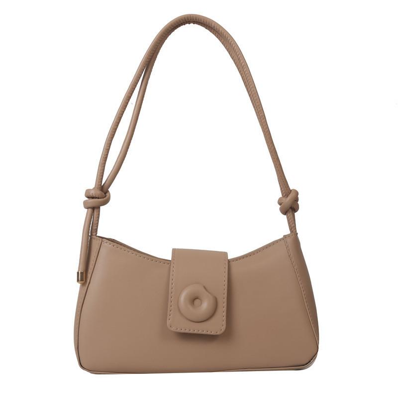 Модная минималистичная сумка через плечо из ПУ 2023 Лето Новая однотонная уличный стиль Деловая сумка хаки