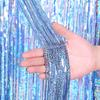 Glitter Black Gold Tinsel Fringe Foil Curtain Background Birthday Party Decorations Backdrop Curtains Wedding Adult Anniversary