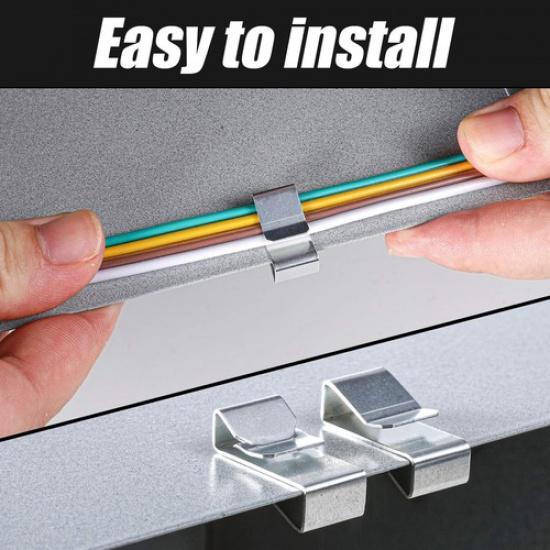 50PCS Trailer Frame Wire Clips - Frame Mount Light Wiring Clips for Boat Trai