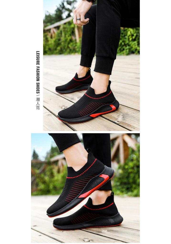 Men's Korean Style Slip-on Casual Shoes - Breathable, Soft Sole, Large Size, Trendy Sports Design
