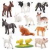 Realistic 34 Piece Mini Farm Animal Model Set Featuring Pvc Chicken Duck Pig Dog Cat Cow Sheep Horse Donkey Figurines
